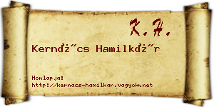 Kernács Hamilkár névjegykártya
